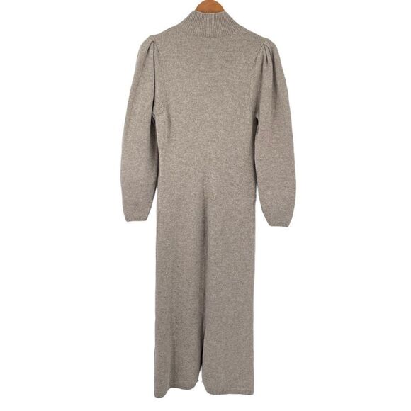 Ba&sh NWT Felicity Ballon Sleeve Mock Neck Wool blend Maxi Sweater Dress Small - Picture 4 of 14